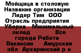 Мойщица в столовую › Название организации ­ Лидер Тим, ООО › Отрасль предприятия ­ Уборка › Минимальный оклад ­ 22 000 - Все города Работа » Вакансии   . Амурская обл.,Архаринский р-н